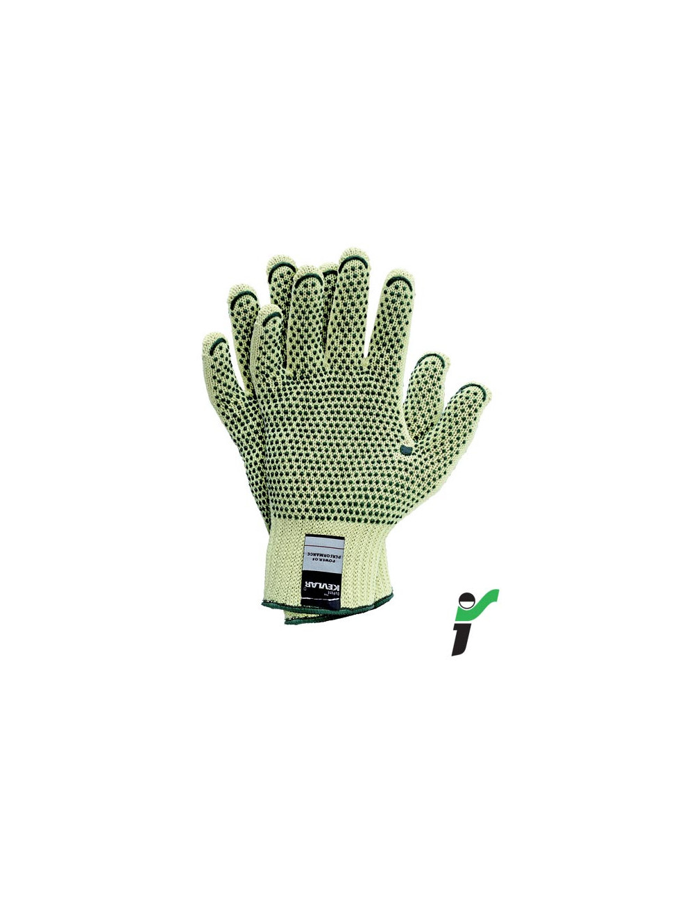 Rękawice ochronne rj-kevlardot yz żółto-zielony JS
