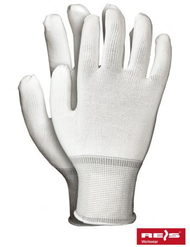 Rękawice ochronne rnylonex w biały Reis