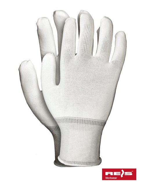 Rękawice ochronne rnylonex w biały Reis