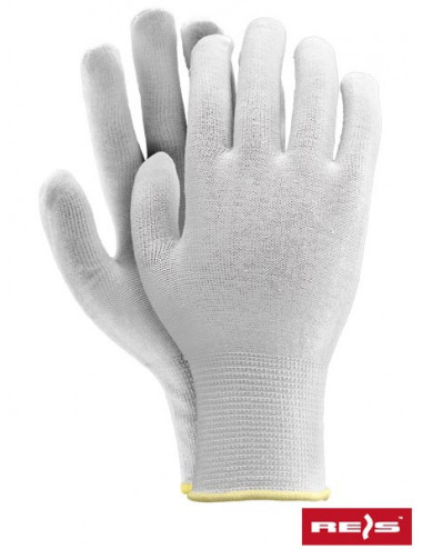 Protective gloves rwnylcot in white Reis