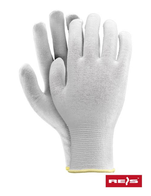 Protective gloves rwnylcot in white Reis