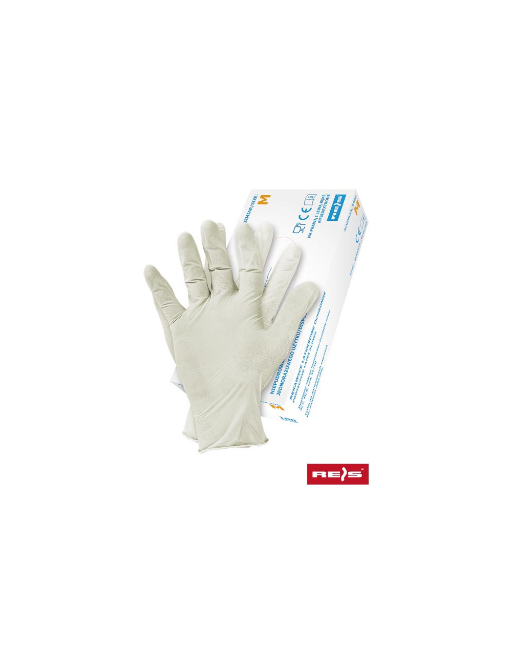 Rękawice lateksowe ralatex(22) w biały Reis