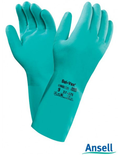 Protective gloves rasolvex37-675 z green Ansell