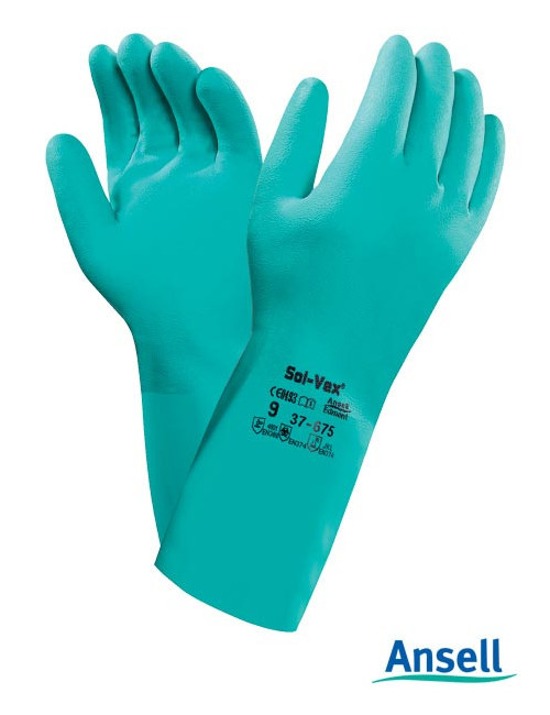 Protective gloves rasolvex37-675 z green Ansell