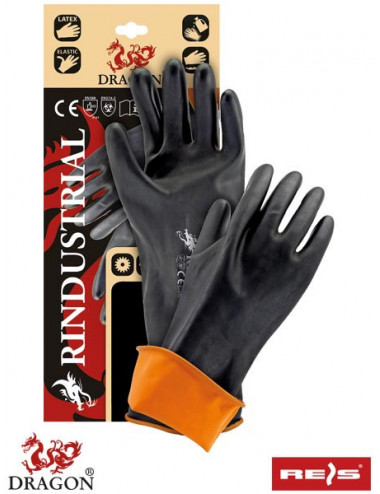 Protective gloves rindustrial bp black-orange Reis