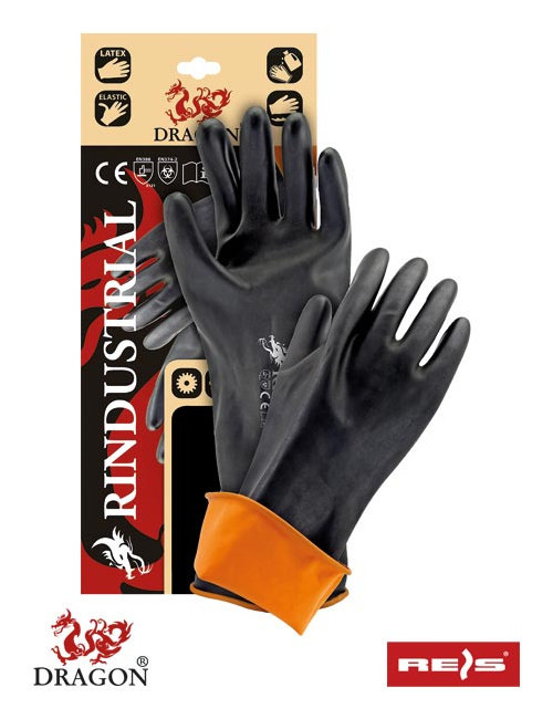 Protective gloves rindustrial bp black-orange Reis