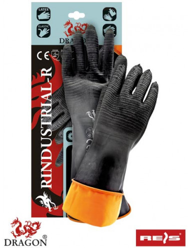 Protective gloves rindustrial-r bp black-orange Reis