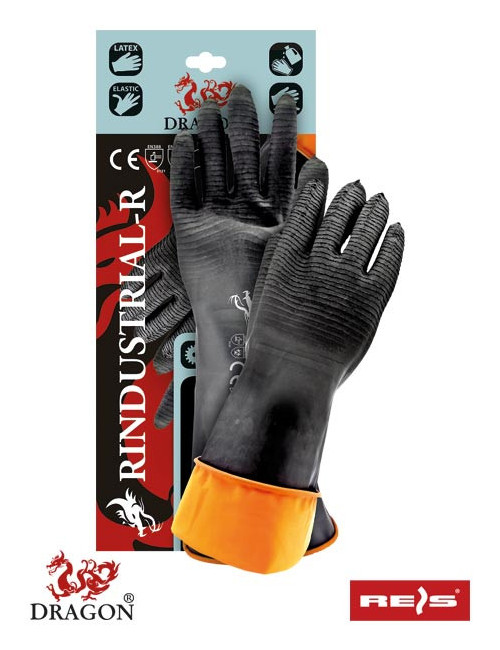 Protective gloves rindustrial-r bp black-orange Reis