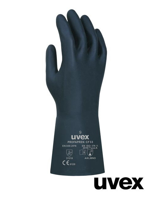 Rękawice ochronne b czarny Uvex Ruvex-fapren