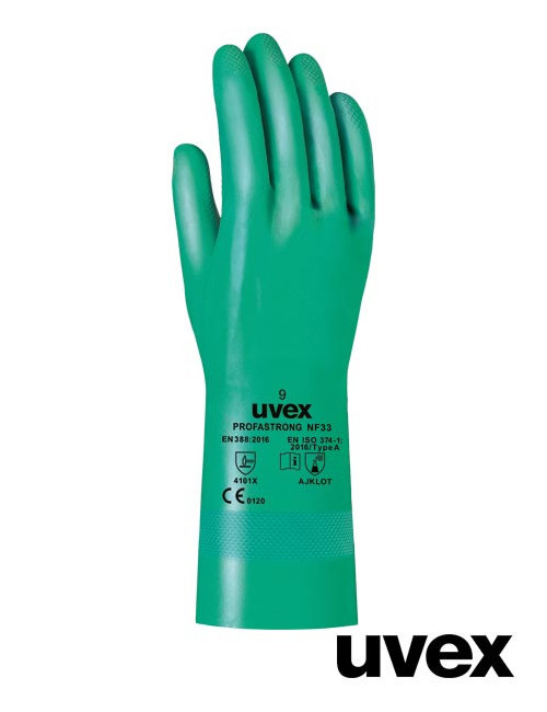 Rękawice ochronne z zielony Uvex Ruvex-strong