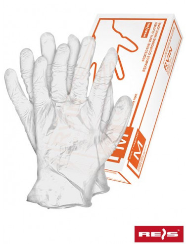 Rvin vinyl gloves in white Reis