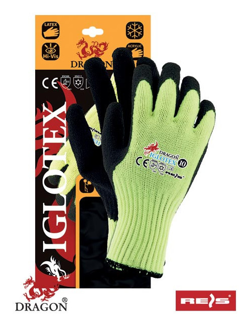Protective gloves iglotex yb yellow-black Reis