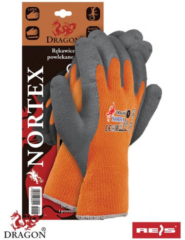 Protective gloves nortex ps orange-grey Reis