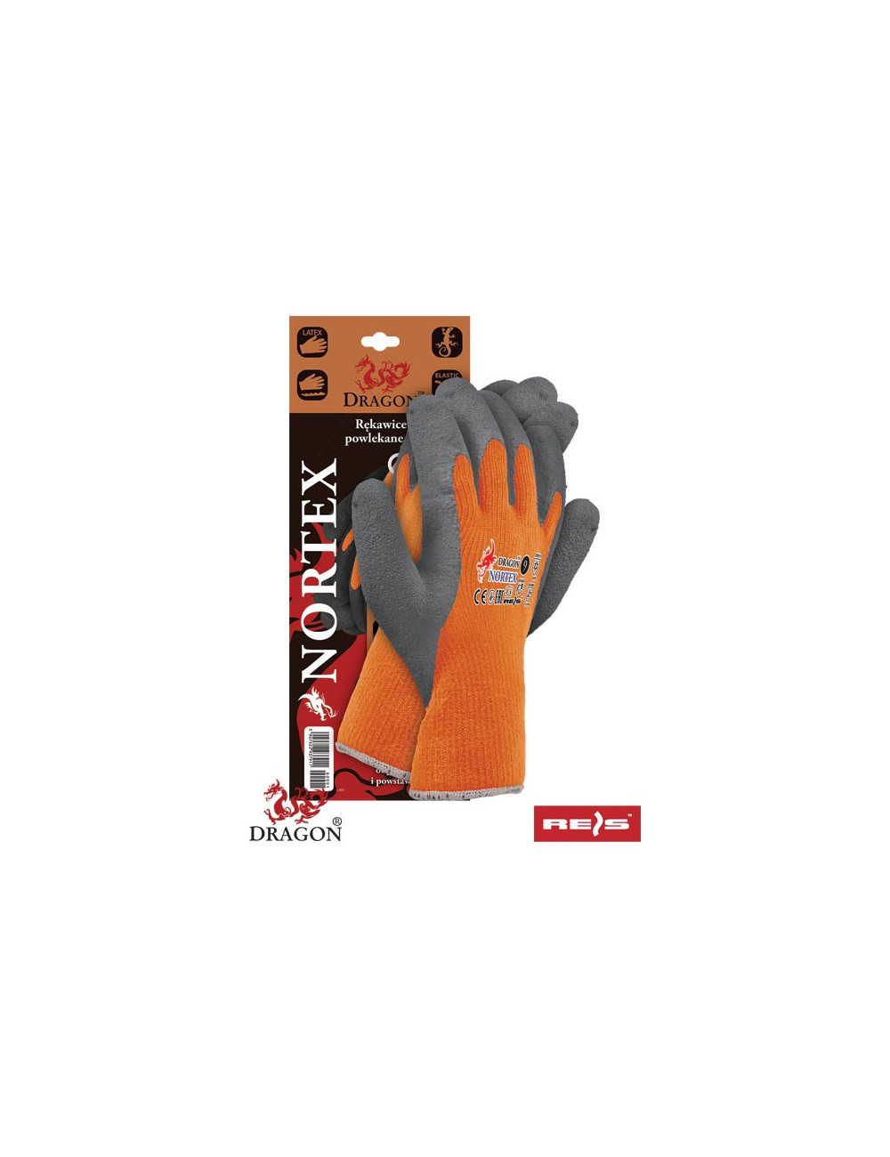 Protective gloves nortex ps orange-grey Reis