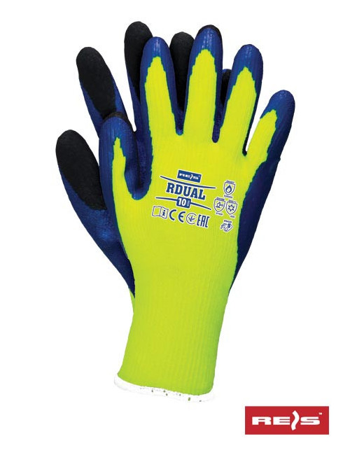 Rdual YNB Schutzhandschuhe gelb-blau-schwarz Reis