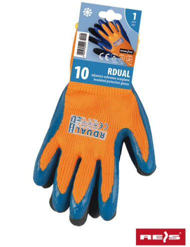 Protective gloves rdual-s pnb orange-blue-black Reis