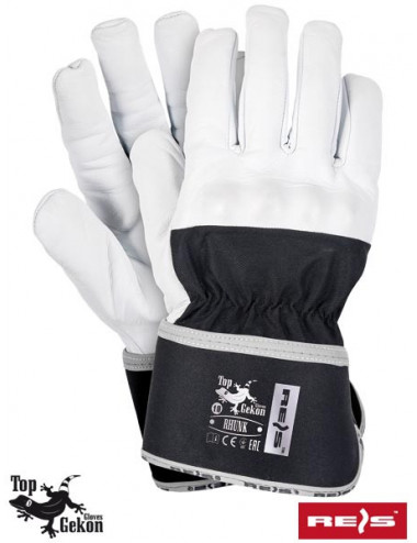 Protective gloves rhunk wb white-black Reis