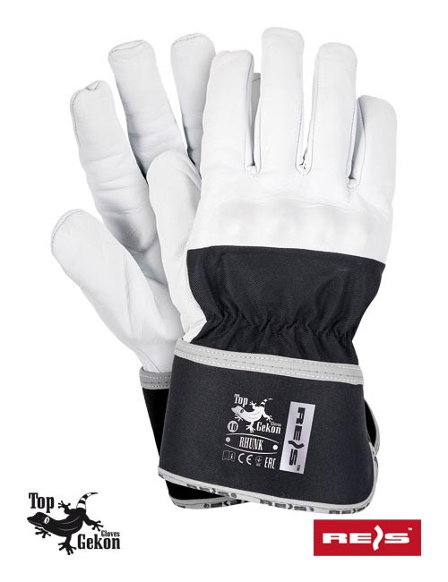 Protective gloves rhunk wb white-black Reis