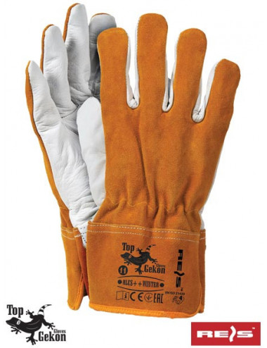 Rękawice ochronne rlcs++winter pw pomarańczowo-biały Reis