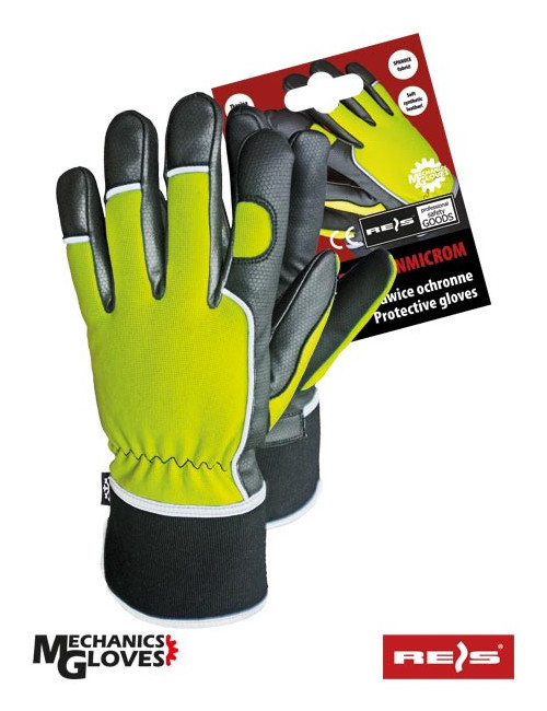 RMC-Winmicrom YB Schutzhandschuhe gelb-schwarz Reis