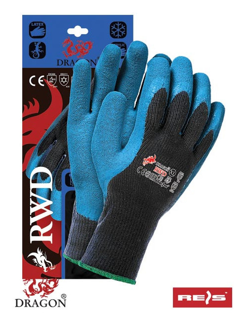 Protective gloves rwd bn black-blue Reis
