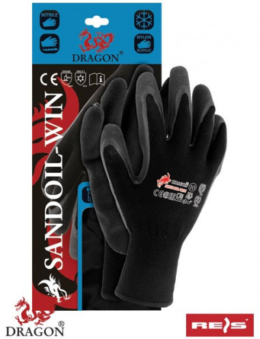 Protective gloves sandoil-win bb black-black Reis