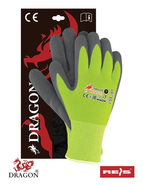 Protective gloves wincut3 ys yellow-grey Reis