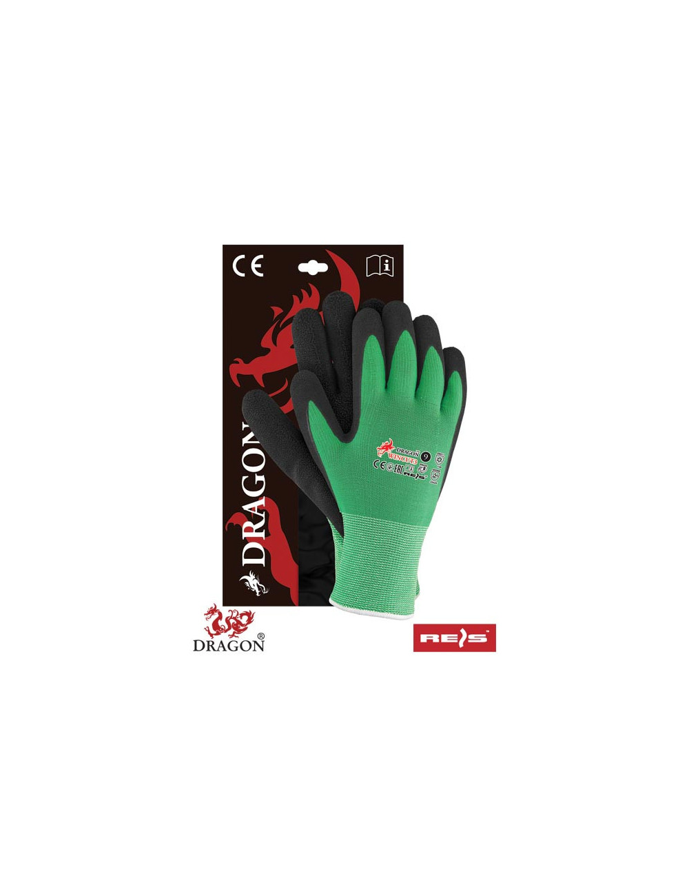 Protective gloves wincut3 zb green-black Reis