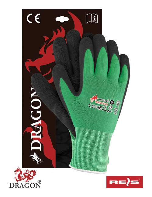 Protective gloves wincut3 zb green-black Reis