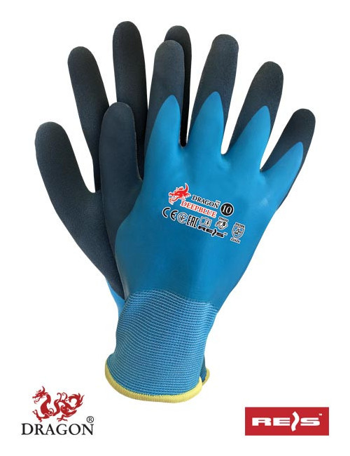 Deepblue ng blau-marineblaue Schutzhandschuhe Reis