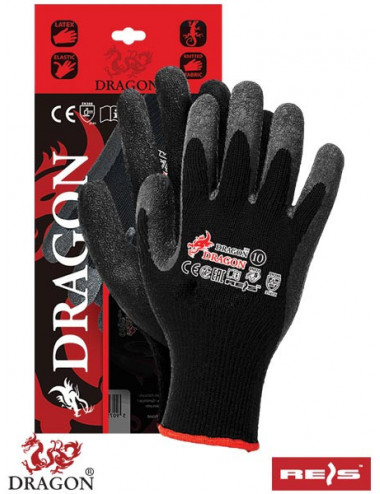 Protective gloves dragon bb black-black Reis