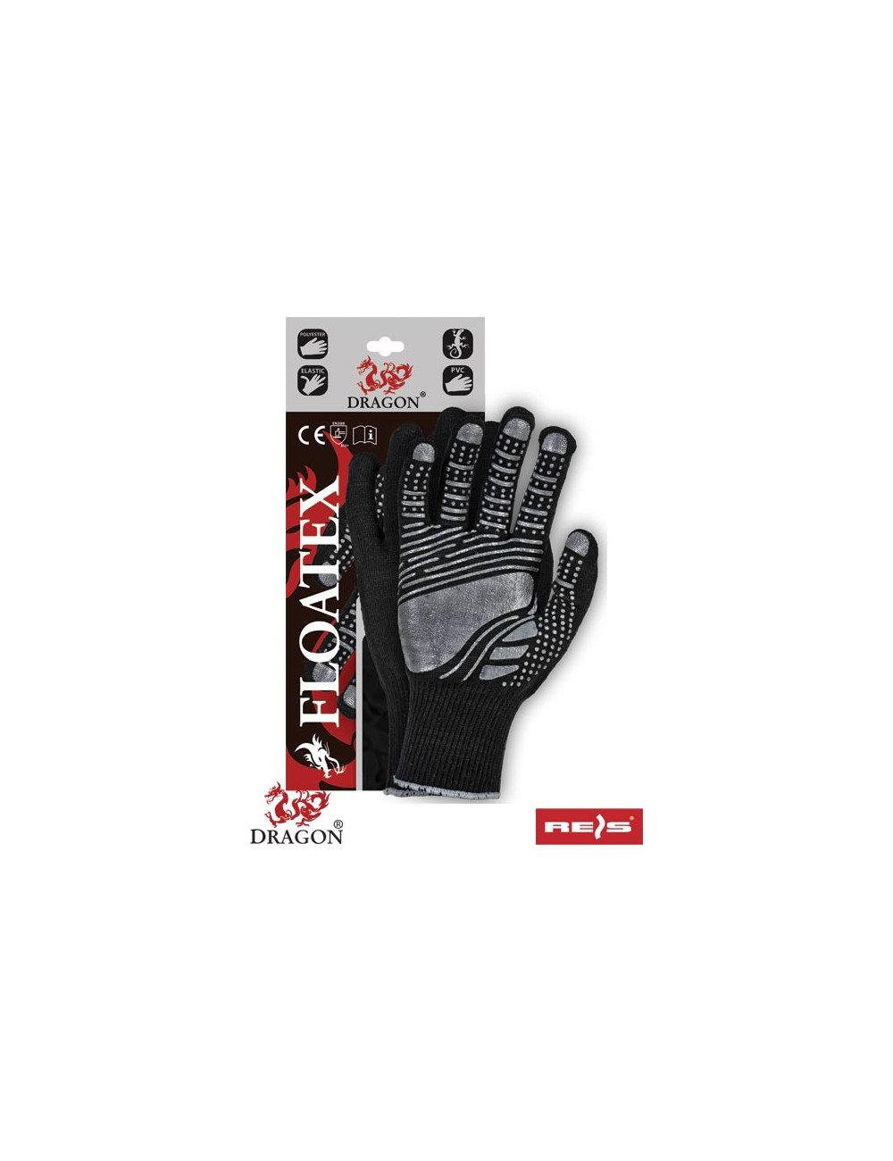 Protective gloves floatex bs black-grey Reis