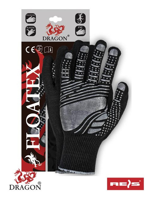 Floatex BS Schutzhandschuhe schwarz und grau Reis