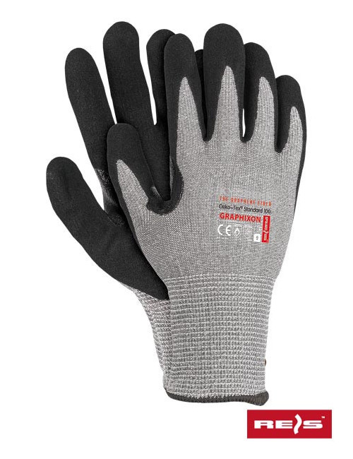 Protective gloves graphixon jsb light gray-black Reis
