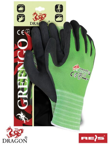 Greengo zb Schutzhandschuhe grün und schwarz Reis