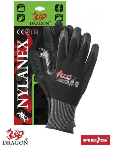 Protective gloves nylanex bb black-black Reis