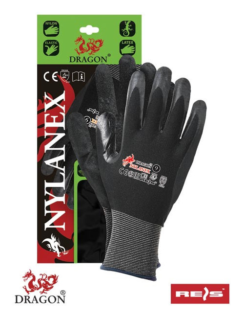 Protective gloves nylanex bb black-black Reis
