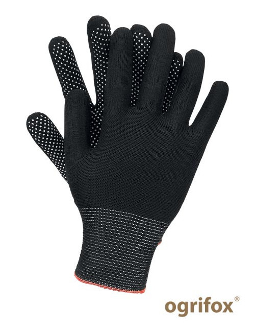 Working gloves ox.14.286 dotua ox-dotua bw black-white Ogrifox