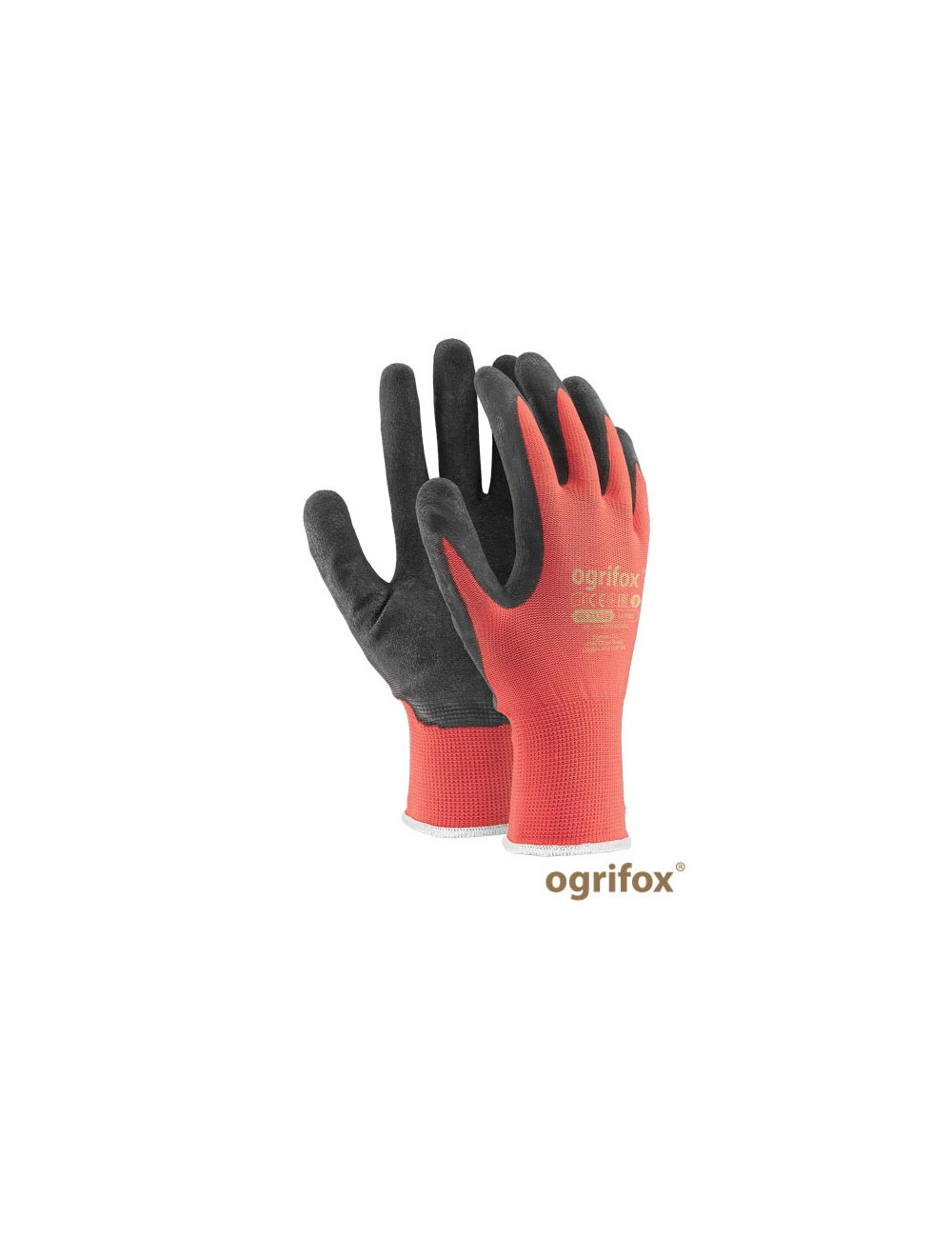 Rękawice ochronne ox.11.558 lateks ox-lateks cb czerwono-czarny Ogrifox