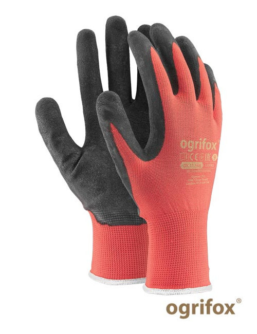 Schutzhandschuhe ox.11.558 latex ox-latex cb rot-schwarz Ogrifox
