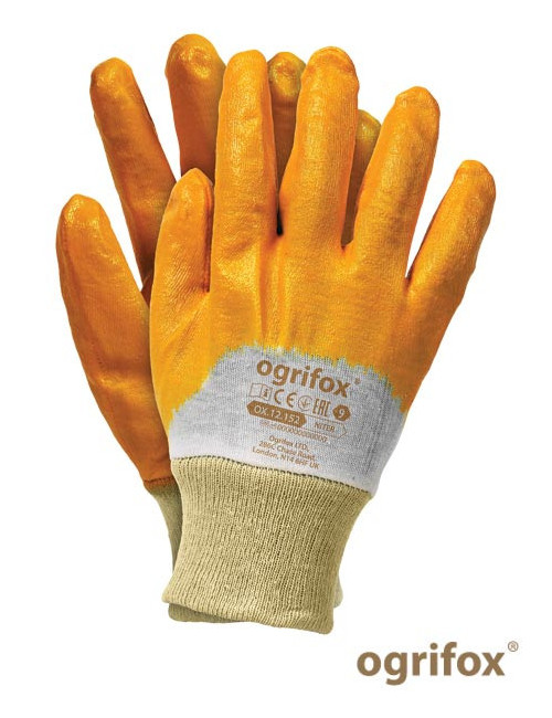 Schutzhandschuhe ox.12.152 salpeter ox-niter bep beige und orange Ogrifox
