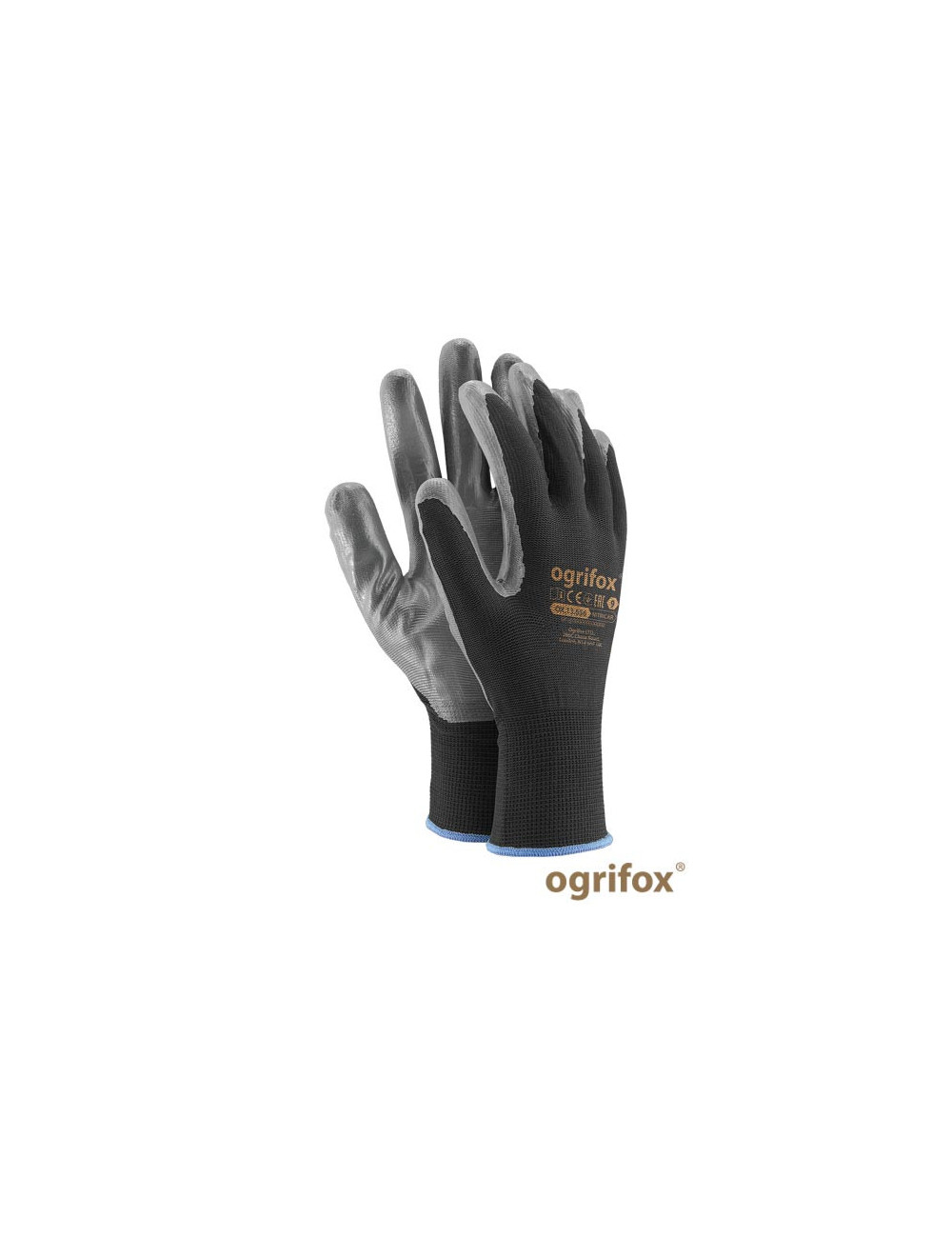 Rękawice ochronne ox.13.656 nitricar ox-nitricar bs czarno-szary Ogrifox
