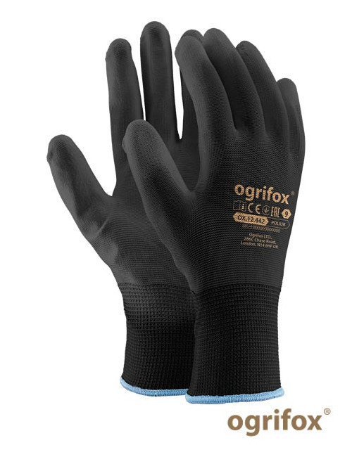 Gloves ox.12.442 polyur ox-polyur bb black-black Ogrifox