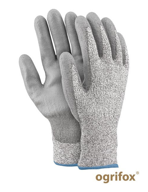 Gloves ox.12.844 steel-pu ox-steel-pu bws black-white-gray Ogrifox