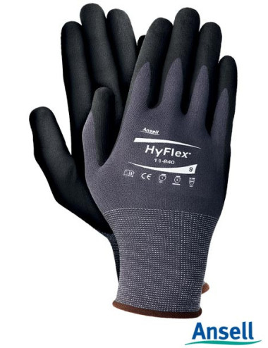 Rahyflex11-840 sb Schutzhandschuhe grau-schwarz Ansell