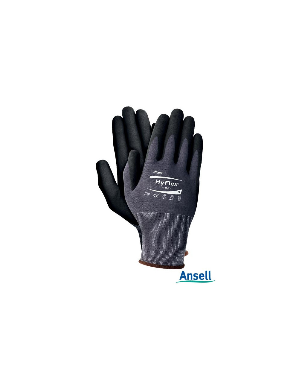 Protective gloves rahyflex11-840 sb gray-black Ansell
