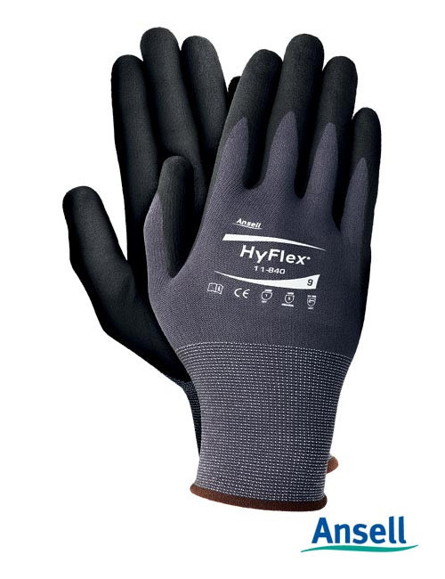 Rahyflex11-840 sb Schutzhandschuhe grau-schwarz Ansell