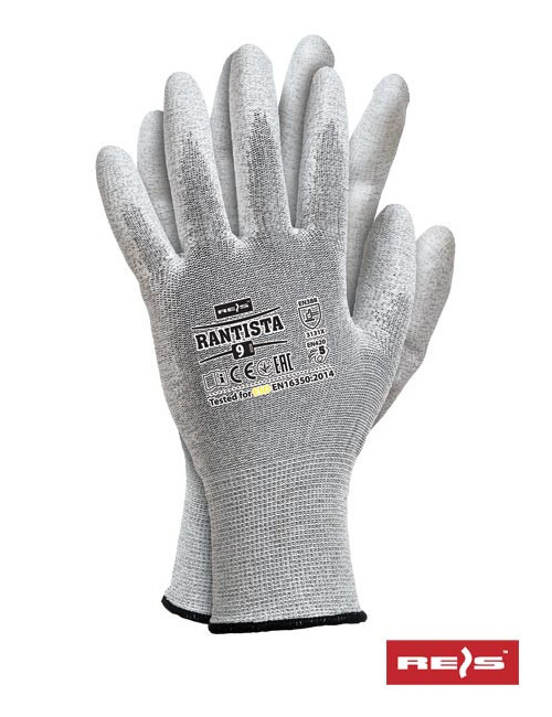 Ranista BWW Schutzhandschuhe schwarz-weiß-weiß Reis