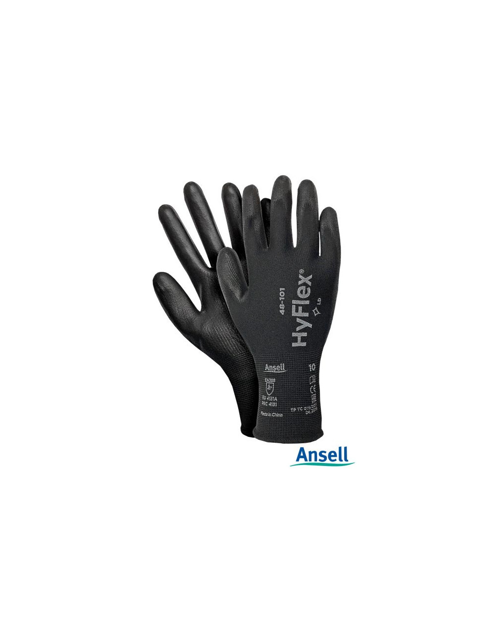 Rasensil48-101 bb Schutzhandschuhe schwarz-schwarz Ansell