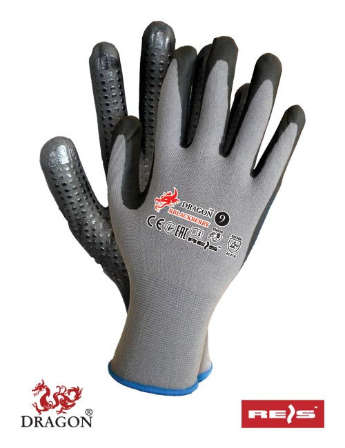 Protective gloves rblackberry sb grey-black Reis